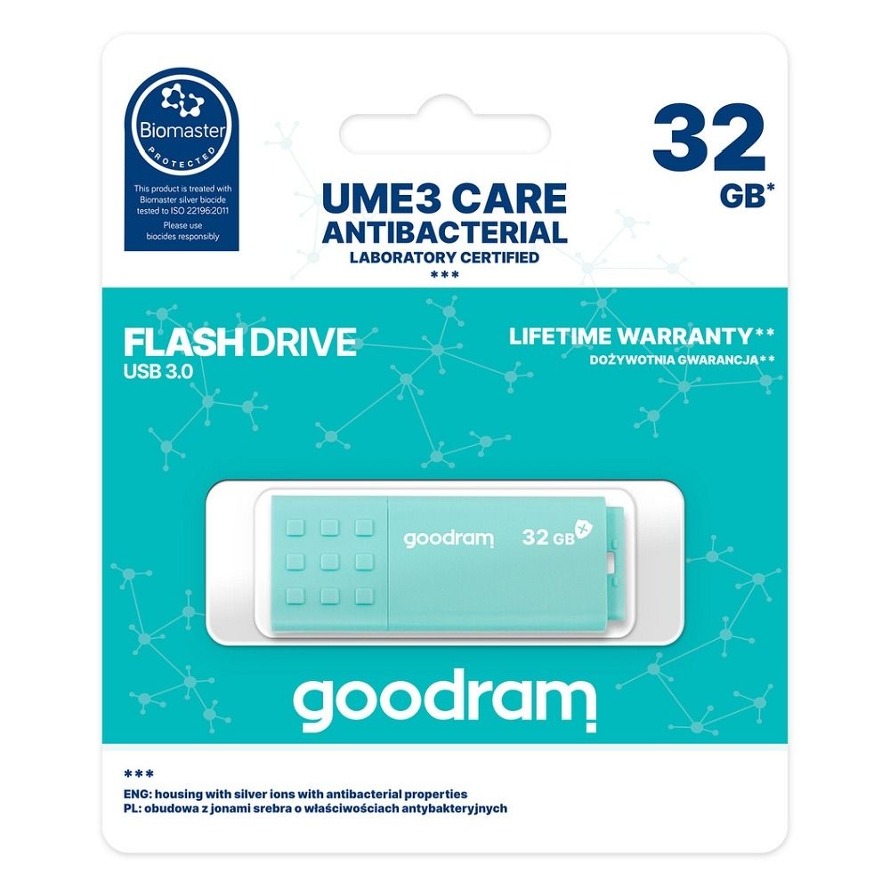 cb5c54223cfc507b8b926847776e4f61 GoodRAM UME3 32GB USB 3.0 Stick Τιρκουάζ - Image 1