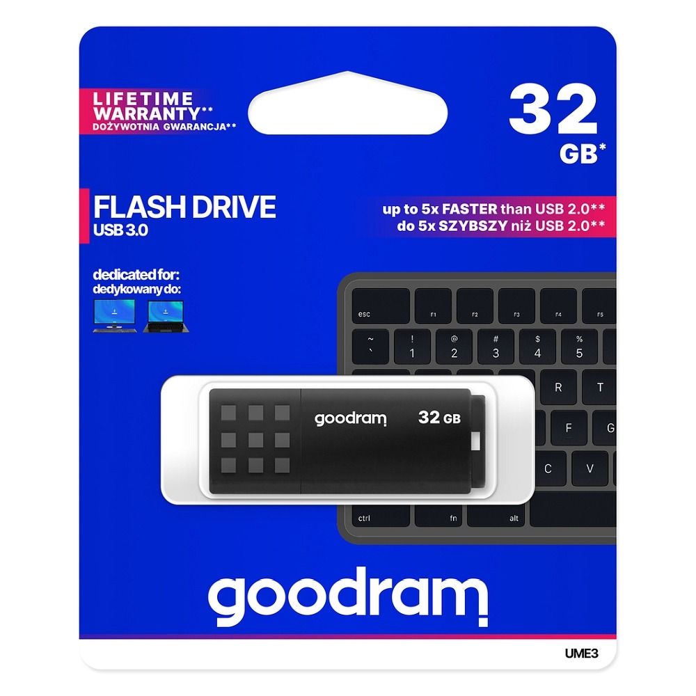 dd71cba185bc624686a931a12273cbbd GoodRAM UME3 32GB USB 3.0 Stick Μαύρο - Image 1