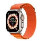 Nylon Loop Watch Band για Apple Watch Ultra 49mm / Series 8&7 45mm / SE 2&6&SE&5&4 44mm / 3&2&1 42mm (Orange)