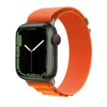 Nylon Loop Watch Band For Apple Watch Series 9&8&7 41mm / SE 3&SE 2&6&SE&5&4 40mm / 3&2&1 38mm (ΠΟΡΤΟΚΑΛΙ)