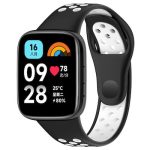 Xiaomi For Redmi Watch 3 Lite / Watch 3 Active Two Color Silicone Watch Band (ΑΣΠΡΟ +ΜΑΥΡΟ)