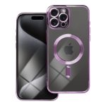 Θήκη Electro Mag Cover συμβατή με MagSafe για IPHONE 15 PRO MAX μωβ