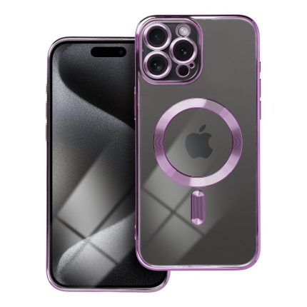 Θήκη Electro Mag Cover συμβατή με MagSafe για IPHONE 15 PRO MAX μωβ