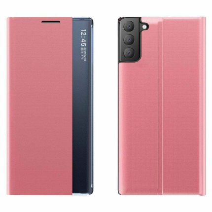Sleep Smart Window Book Δερματίνης Ροζ (Galaxy S21 FE 5G)