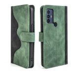 For TCL 30 SE / 305 / 306 Stitching Horizontal Flip Leather Phone Case(Green) - Image 2