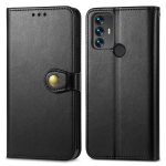 For TCL 30 SE Retro Solid Color Buckle Leather Phone Case(Black) - Image 4