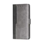 For TCL 30 SE/306/305/Sharp Aqous V6/V6 Plus Contrast Color Side Buckle Leather Phone Case(Black + Grey) - Image 4