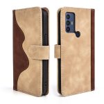 For TCL 30 SE / 305 / 306 Stitching Horizontal Flip Leather Phone Case(brown) - Image 2
