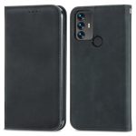For TCL 30 SE Retro Skin Feel Magnetic Horizontal Flip Leather Phone Case(Black) - Image 2