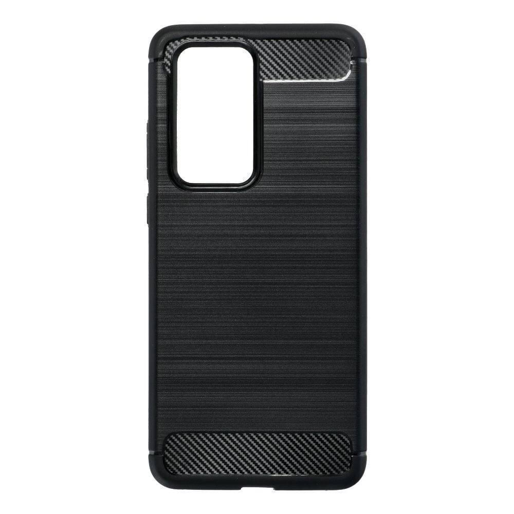 20221219155147_forcell_carbon_back_cover_silikonis_mayro_huawei_p40 Forcell Carbon Back Cover Σιλικόνης Μαύρο (Huawei P40) - Image 1