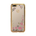 Forcell Back Cover Σιλικόνης Diamond Garden Χρυσό (Huawei Y7 Prime 2018)