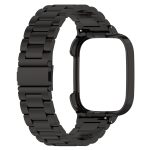 For Xiaomi Redmi Watch 3 / Mi Watch Lite 3 2 in 1 Three-bead Metal Watch Band with Watch Frame(Black) - Image 2
