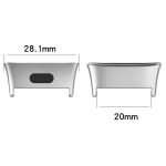 For Xiaomi Redmi Watch 3 / Mi Watch Lite 3 1 Pair Metal Watch Band Connector(Black) - Image 2