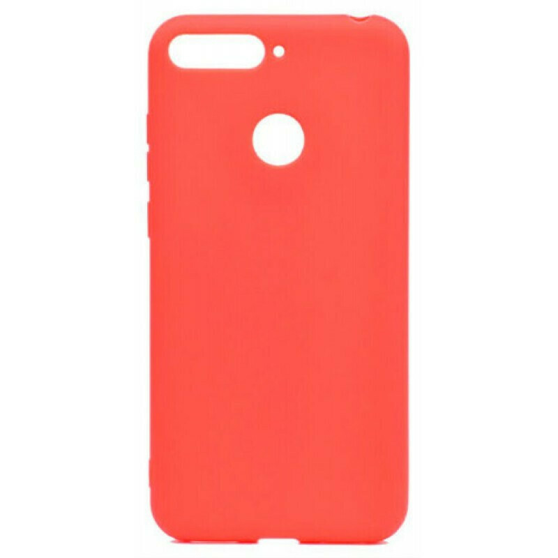 FORCELL Soft Touch Back Cover Σιλικόνης Κόκκινο ( Huawei Y7 Prime 2018) - Image 1