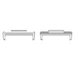 For Huawei Watch Fit 2 2 in 1 Metal Watch Band Connectors(Silver) - Image 2