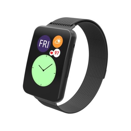 Για Huawei Watch Fit Milanese Watch Band (Μαύρο)