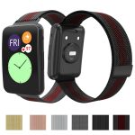 Για Huawei Watch Fit Milanese Watch Band (Μαύρο κόκκινο) - Image 2