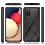 For Samsung Galaxy A02s (EU Version) Starry Sky Solid Color Series Shockproof PC + TPU Protective Case(Black) - Image 3