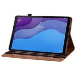 For Lenovo Tab M10 HD 2nd Gen TB-X306X Skin Feel Solid Color Zipper Leather Tablet Case(Brown) - Image 4