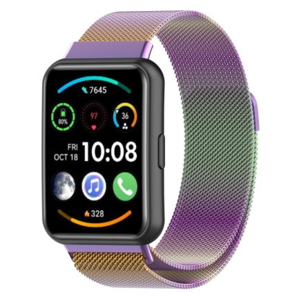 Για Huawei Watch Fit 2 Milan μαγνητικό λουράκι από ανοξείδωτο χάλυβα (πολύχρωμο)