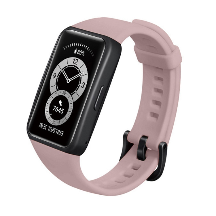 EDA003348901B For Huawei Band 6 Silicone Watch Band(Pink Grey) - Image 1