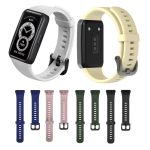 For Huawei Band 6 Silicone Watch Band(Pink Grey) - Image 2