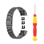 For Huawei Band 4 Pro (TER-B29S) / Band 3 Pro (TER-B29) / Band 3 (TER-B09) Three Beads Steel Wrist Strap Watchband(Black) - Image 6