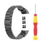 For Huawei Honor Band 4 (CRS-B19) / Honor Band 5 (CRS-B19S) Three Beads Steel Wrist Strap Watchband(Black) - Image 6