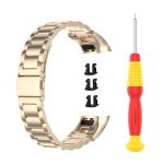 For Huawei Honor Band 4 (CRS-B19) / Honor Band 5 (CRS-B19S) Three Beads Steel Wrist Strap Watchband(Champagne) - Image 6