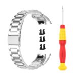 For Huawei Honor Band 4 (CRS-B19) / Honor Band 5 (CRS-B19S) Three Beads Steel Wrist Strap Watchband(Silver) - Image 6
