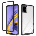 For Galaxy A31 Starry Sky Solid Color Series Shockproof PC + TPU Protective Case(Black) - Image 2