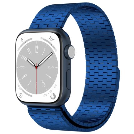 For Apple Watch Ultra 49mm Magnetic Buckle Stainless Steel Metal Watch Band(Blue)