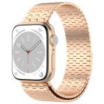 For Apple Watch Ultra 49mm Magnetic Buckle Stainless Steel Metal Watch Band(Rose Gold)