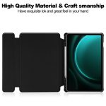 For Samsung Galaxy Tab S9 FE+ 360 Rotation Transparent Smart Leather Case with Keyboard(Black) - Image 4