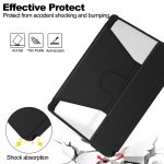 For Samsung Galaxy Tab S9 FE+ 360 Rotation Transparent Smart Leather Case with Keyboard(Black) - Image 5