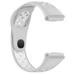 For Redmi Watch 3 Lite / Watch 3 Active Two Color Silicone Watch Band(Grey White) - Image 4