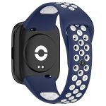 For Redmi Watch 3 Lite / Watch 3 Active Two Color Silicone Watch Band(Midnight Blue White) - Image 2