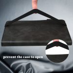 For Samsung Galaxy Tab S7+/S8+/S9+/S9 FE+ Solid Color Stripe Embossed Leather Tablet Case(Black) - Image 6