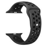 For Apple Watch Series 7 41mm / 6 & SE & 5 & 4 40mm / 3 & 2 & 1 38mm Sport Silicone Watch Band Standard Edition(Black) - Image 4