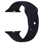 For Apple Watch Series 8&7 41mm / SE 2&6&SE&5&4 40mm / 3&2&1 38mm Sport Silicone Watch Band Standard Edition(Blue Black) - Image 4