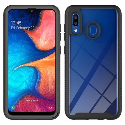 For Samsung Galaxy A20 / A30 Starry Sky Solid Color Series Shockproof PC + TPU Protective Case(Black)