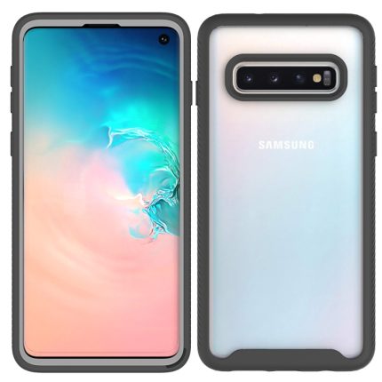 For Samsung Galaxy S10 Starry Sky Solid Color Series Shockproof PC + TPU Protective Case(Black)