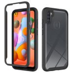 For Samsung Galaxy A11 / M11 (US Version) Starry Sky Solid Color Series Shockproof PC + TPU Protective Case(Black)