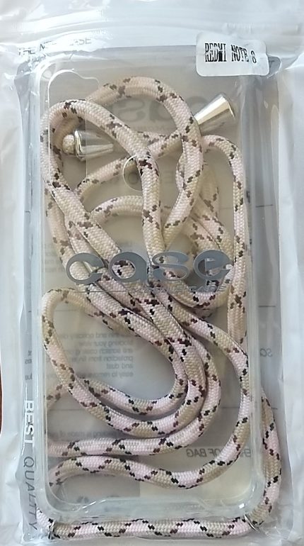 Back Cover Σιλικόνης με Λουράκι Ανθεκτική Transparent (Redmi Note 8)