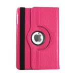 For iPad 9.7 (2018) & iPad 9.7 (2017) & Air 2 & Air 360 Degree Rotation Litchi Texture Leather Case with 2 Gears Holder(Magenta) - Image 2