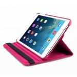 For iPad 9.7 (2018) & iPad 9.7 (2017) & Air 2 & Air 360 Degree Rotation Litchi Texture Leather Case with 2 Gears Holder(Magenta) - Image 3