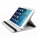 For iPad 9.7 (2018) & iPad 9.7 (2017) & Air 2 & Air 360 Degree Rotation Litchi Texture Leather Case with 2 Gears Holder(White) - Image 3