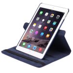 360 Degree Rotation Litchi Texture Flip Leather Case with 2 Gears Holder for iPad Air 2(Dark Blue) - Image 6