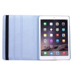 360 Degree Rotation Litchi Texture Flip Leather Case with 2 Gears Holder for iPad Air 2(Blue) - Image 4