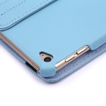 360 Degree Rotation Litchi Texture Flip Leather Case with 2 Gears Holder for iPad Air 2(Blue) - Image 7